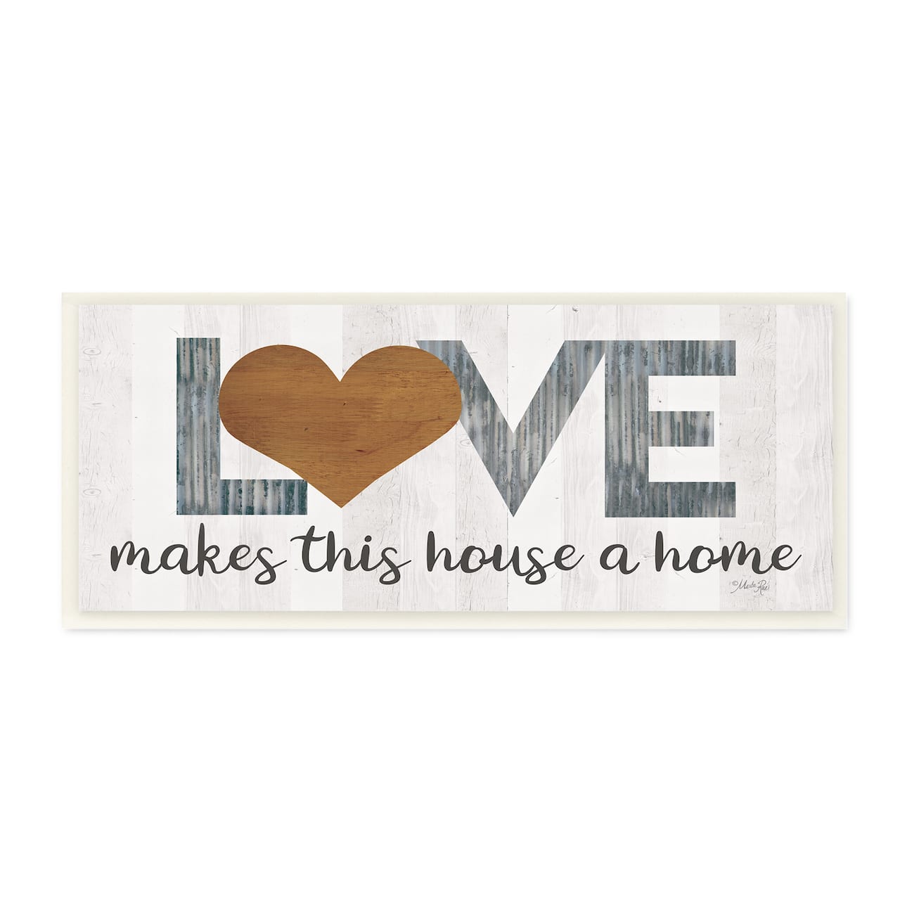 Stupell Industries Love Makes House a Home Motivational Family Phrase,7" x 17"
